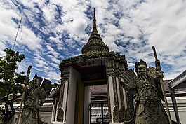 廢墟,曼谷,藍(lán)色的天空
