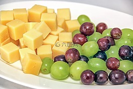 食品,美味的,葡萄