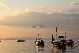 日落,心情,照明
