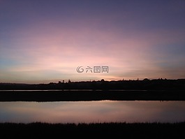 日落,美麗,自然