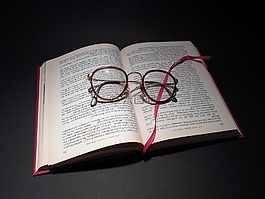 本書,讀取,眼鏡