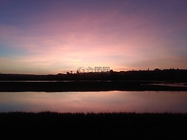 日落,美麗,自然