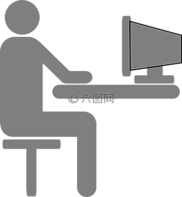 用戶,辦公桌,灰色