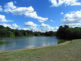湖,水,夏天