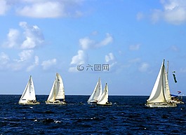 帆船,海,海洋