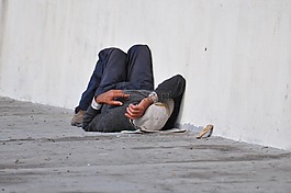 無家可歸,男子,混凝土