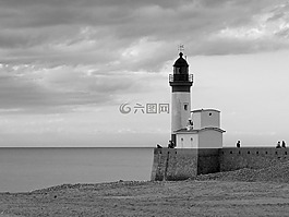 端口,燈塔,海