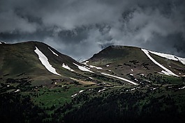 山,高原,多云