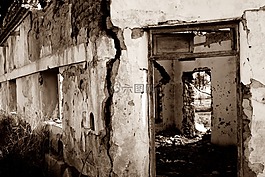 廢墟,打破,老