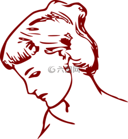 女性,頭,思考
