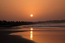日出,海,岸