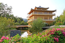 建筑,亭子,花園