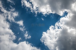 天空,云,藍色