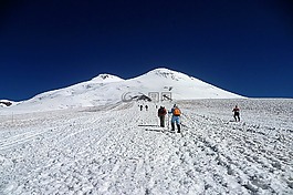 山,雪,太陽