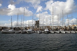 海,游艇,海港