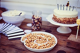 堅果,早餐,食品