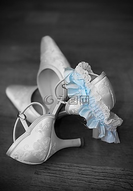 婚禮,鞋,連衣裙