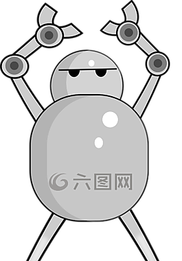 機器人,手,萬歲