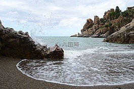 波,海灘,海洋