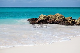 天藍,海灘,藍色
