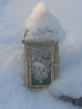 雪,燈籠,霜