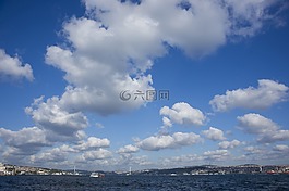 天空,云,藍色
