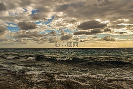 海景,海,波