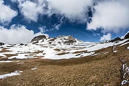 山,天空,春