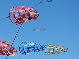 天空,风筝,蓝色