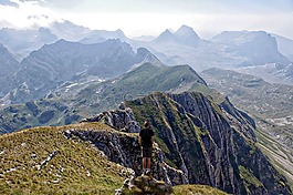 山脈,山的景色,范圍
