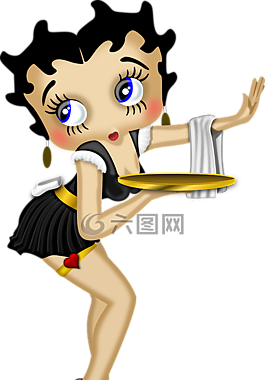 女服務員,性感,卡通