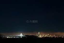 旧金山,海湾桥,夜