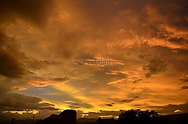 天空,云,日落