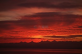 云,阿尔卑斯山,湖