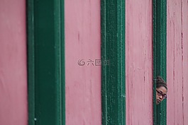 女孩,窗口,正面