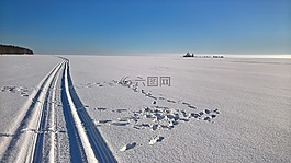 軌道,滑雪,冬天