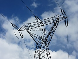 strommast,剪影,天空