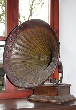 留聲機,漏斗,音樂