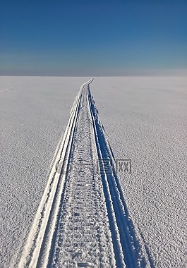 冬天,軌道,滑雪