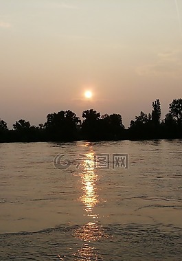 日出,nierstein,河