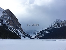 雪,冻土带,谷