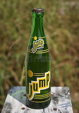 跳老式的蘇打水瓶子,老式的蘇打水瓶子,葡萄酒瓶