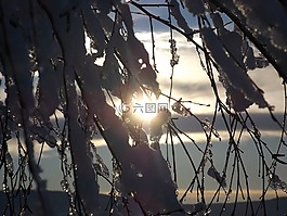 日落,sopelki,地上霜