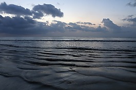 海灘,海洋,夜