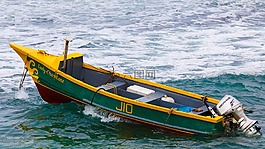漁船,加勒比海,多彩