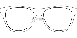 眼鏡,輪廓,簡單