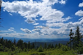 景觀,天空,山