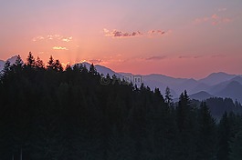 日落,高山,余輝