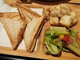 三明治,沙拉,食品