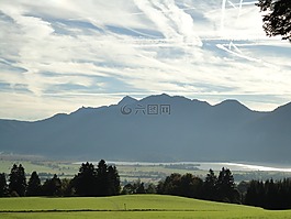 天氣,云,山